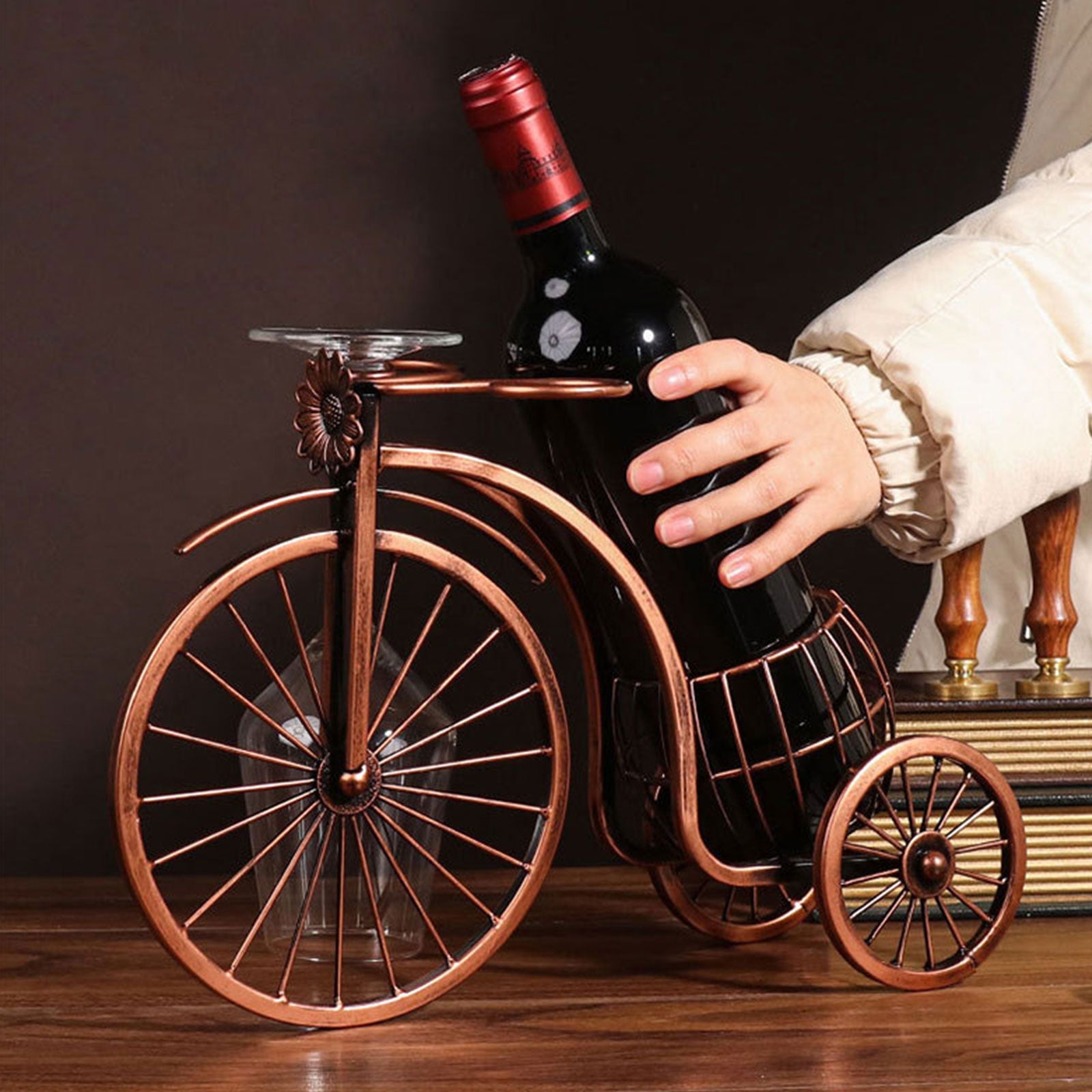 Suporte Criativo para vinhos Triciclo - CS1032 - Casa Cherie