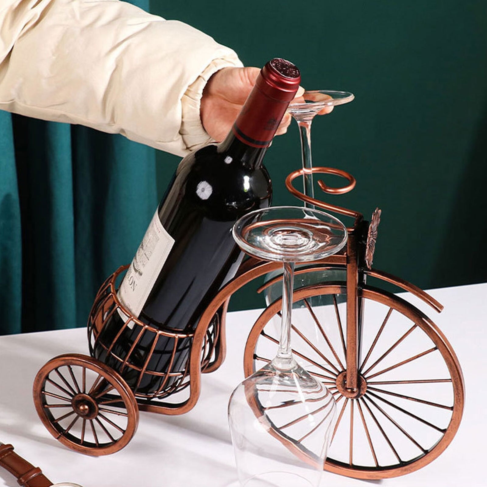 Suporte Criativo para vinhos Triciclo - CS1032 - Casa Cherie