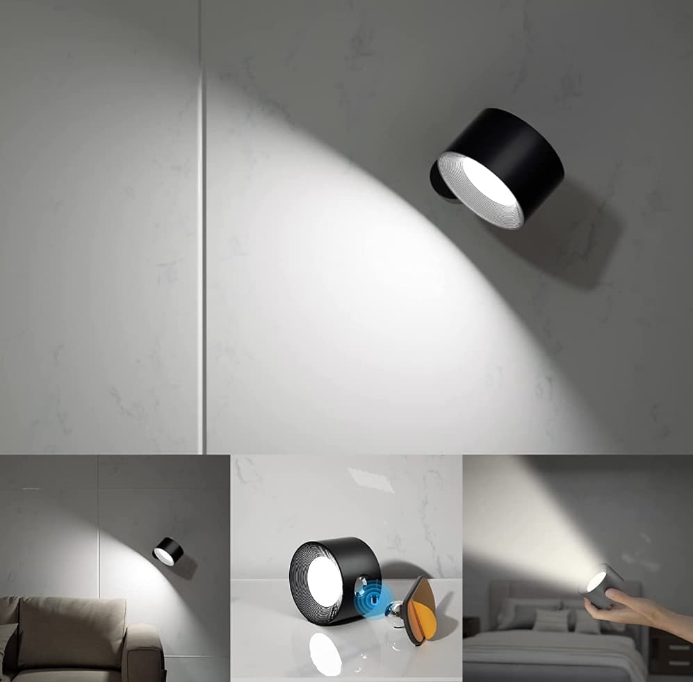 luminária de parede - ajustável - rotação 360 - tdt iluminação