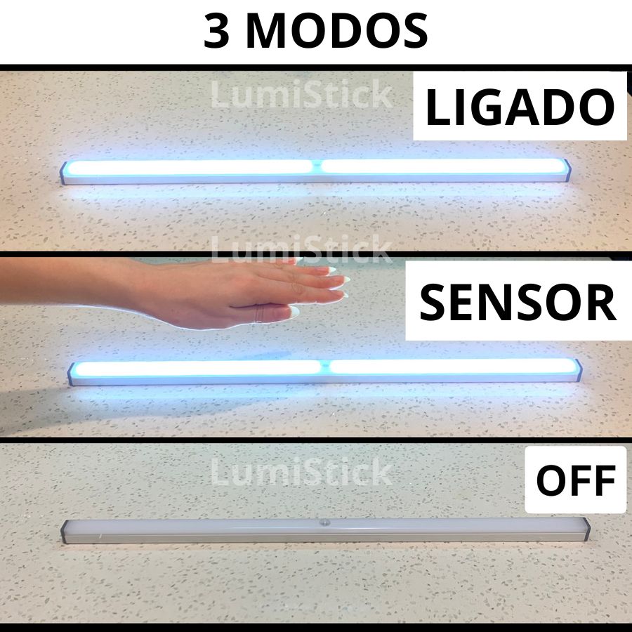 luminária magnética - luminária com sensor - luminária recarregável - TDT Iluminação