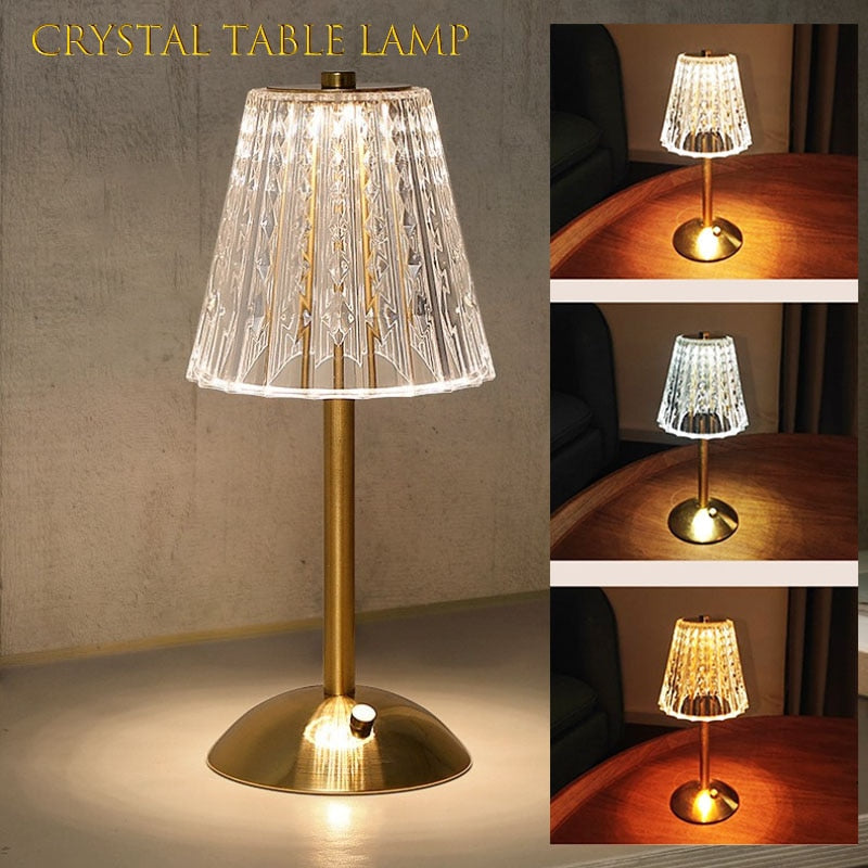 luminária de mesa - luminária cristal - tdt iluminação