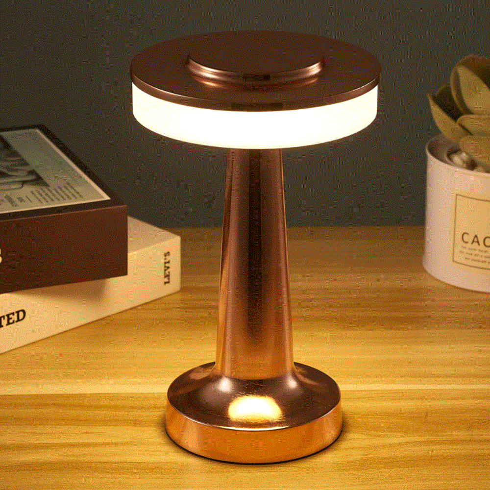Luminária de mesa - sensor de toque regulável - recarregável - tdt iluminação