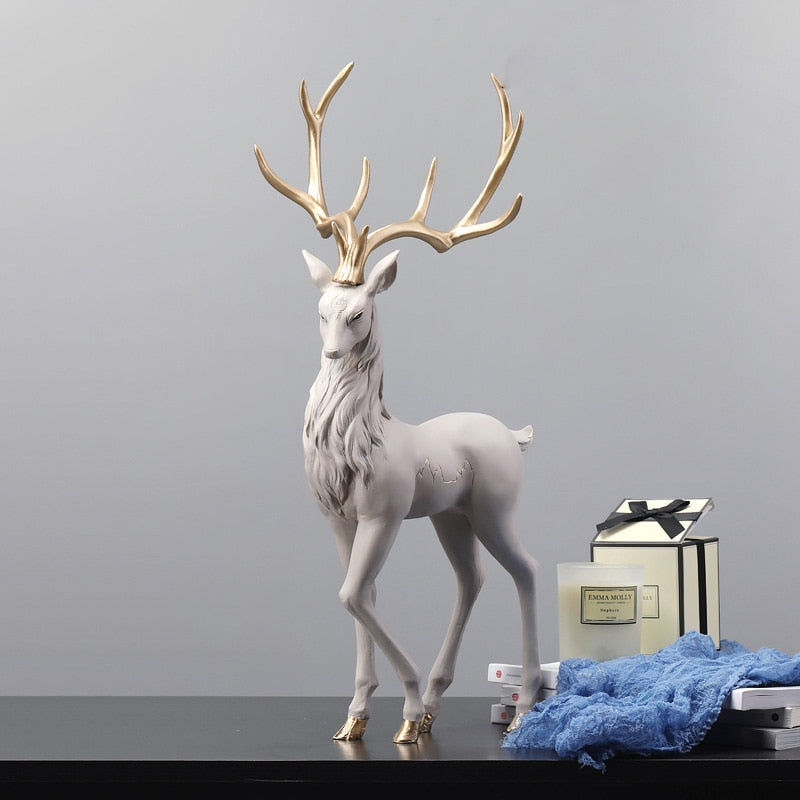 adorno - decoração - escultura cervo - tdt iluminação