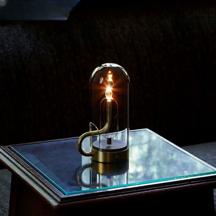luminária de mesa - portátil - castiçal clássico - tdt iluminação