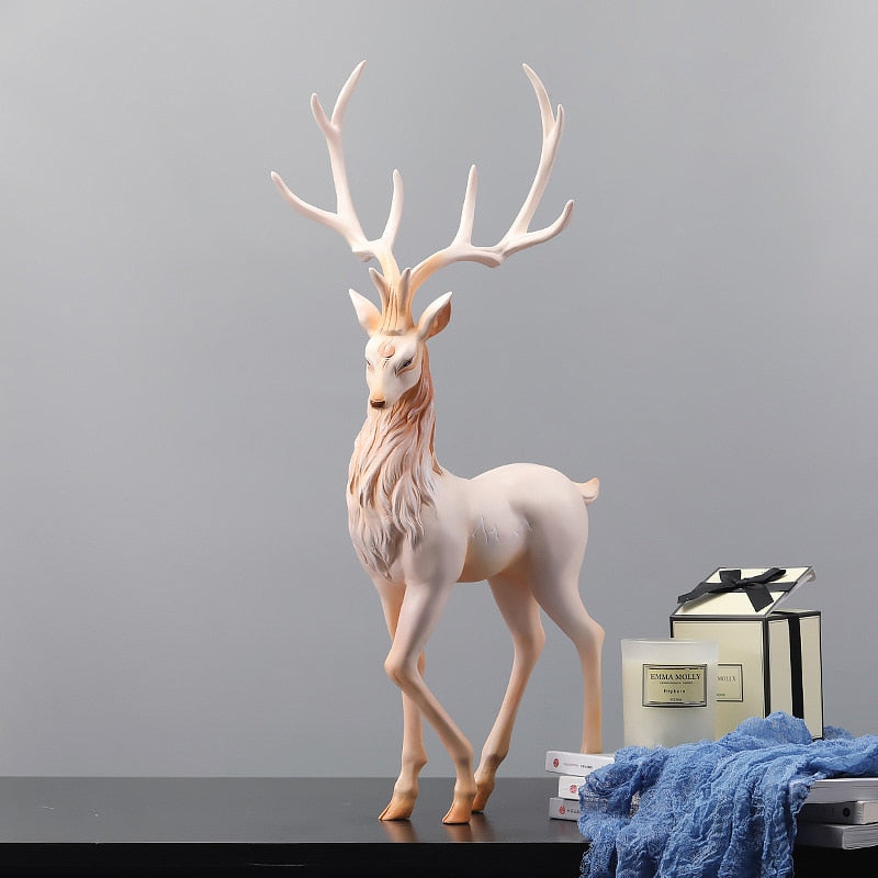 adorno - decoração - escultura cervo - tdt iluminação